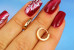 Сережки Xuping Jewelry колечка 1,1 см золотисті