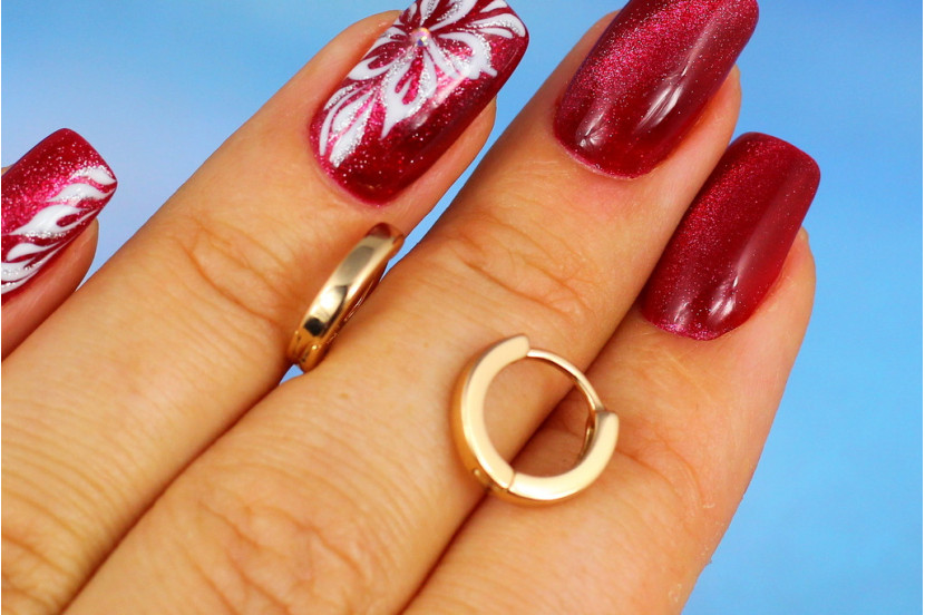 Сережки Xuping Jewelry колечка 1,1 см золотисті