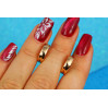 Сережки Xuping Jewelry колечка 1,3 см 4 мм золотисті