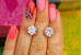 Сережки гвоздики Xuping Jewelry з каменем на шість кріплень 9 мм золотисті