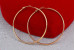 Сережки кільця Xuping Jewelry 6 см гладкі золотисті