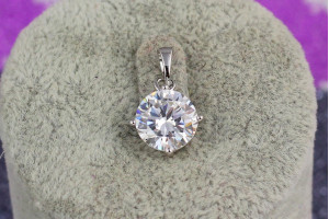 Кулон Xuping Jewelry камінчик на чотири кріплення 10 мм сріблястий