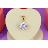 Кулон Xuping Jewelry білий камінь на чотири кріплення 12 мм золотистий