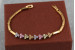 Браслет Xuping Jewelry з різнокольоровими каменями 18 см 6 мм золотистий