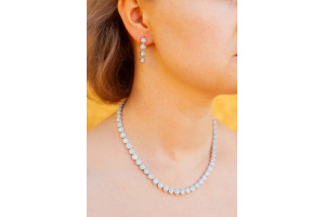 Комплект Кольє та сережки Xuping Jewelry Ребека сріблястий