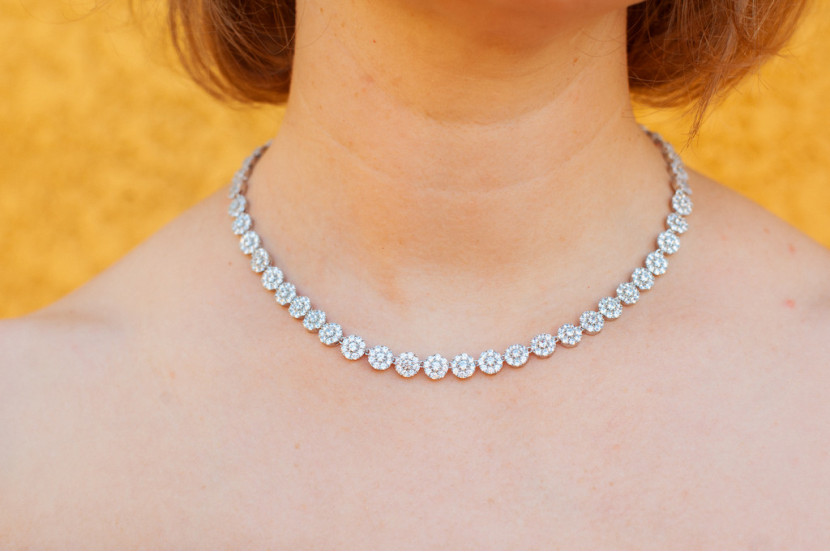 Комплект Кольє і сережки Xuping Jewelry Анабель сріблястий