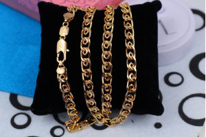 Цепь Xuping Jewelry лав 60 см 7 мм золотистий