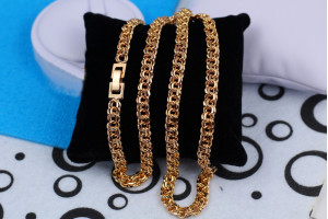 Цегла Xuping Jewelry круглий бісмарк застібка як на годиннику 60 см 6 мм золотистий