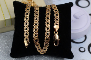 Ціпка Xuping Jewelry ромб з огранюванням 60 см 6 мм золотистий
