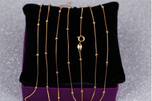Цепь Xuping Jewelry венеціанка 45 см 0,5 мм із кульками 2 мм золотистий