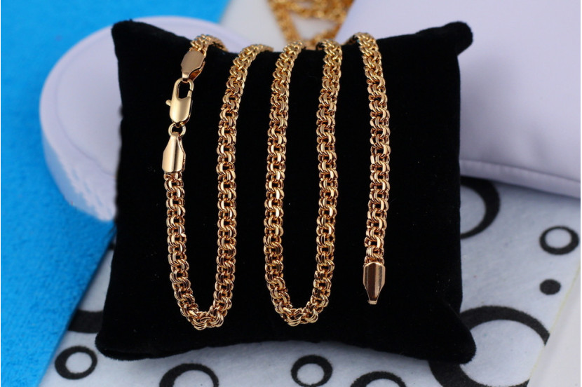 Ланцюг Xuping Jewelry круглий бісмарк 60 см 4 мм золотистий
