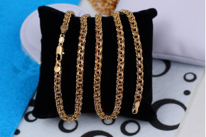 Ціпка Xuping Jewelry круглий бісмарк 60 см 5 мм золотистий