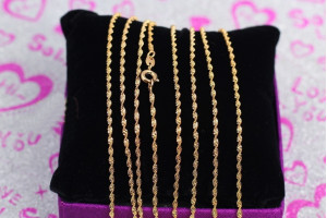 Цепь Xuping Jewelry спіраль 50 см 1,5 мм золотистий