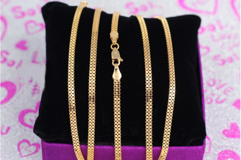 Ланцюг Xuping Jewelry подвійна венеціанка 50 см 3,5 мм золотистий