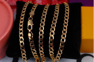 Цепь Xuping Jewelry панцирний 50 см 5 мм золотистий