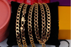 Цепь Xuping Jewelry панцирний 50 см 6 мм золотистий