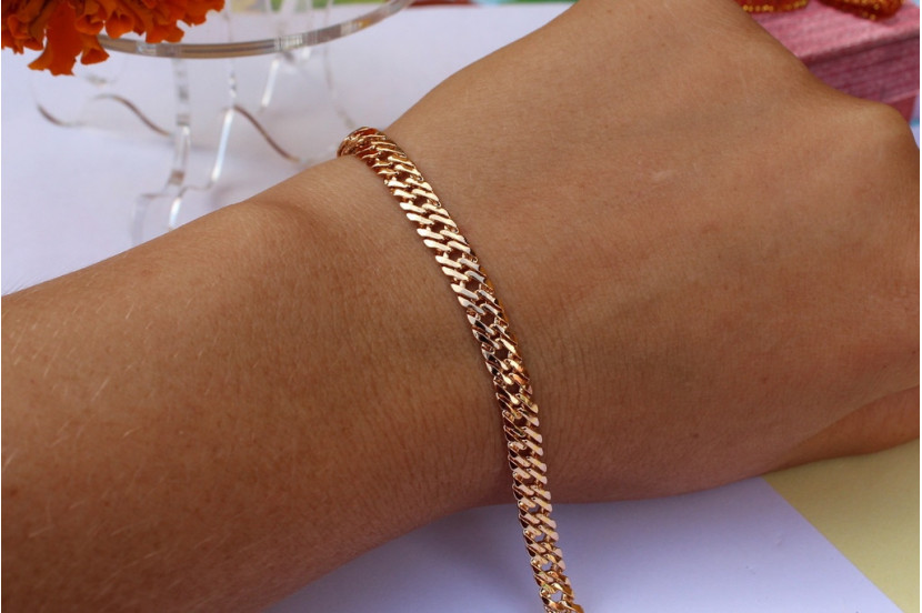 Браслет Xuping Jewelry ромб 21см 5 мм золотистий