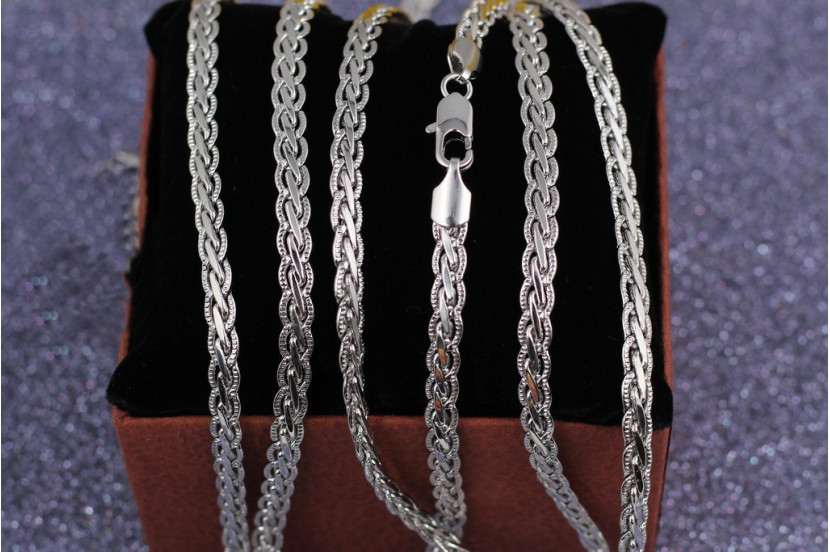 Ланцюг Xuping Jewelry косичка 55 см 5 мм сріблястий