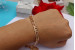 Браслет Xuping Jewelry ромб з огранюванням 19 см 6 мм золотистий