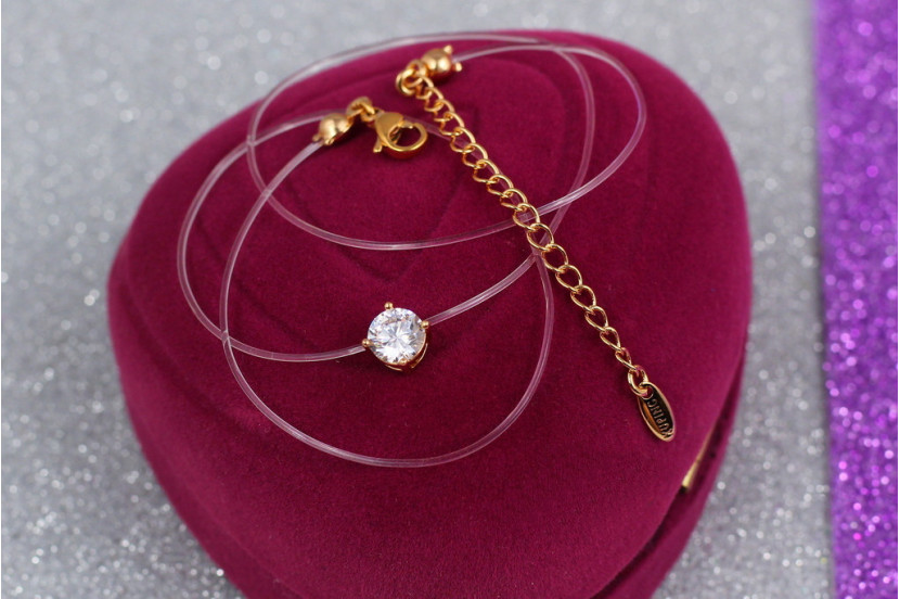 Леска Xuping Jewelry з кулоном 6 мм 40 см додаток 5 см золотиста
