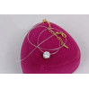 Леска Xuping Jewelry з кулоном камінь 8 мм 40 см додаток 5 см золотиста