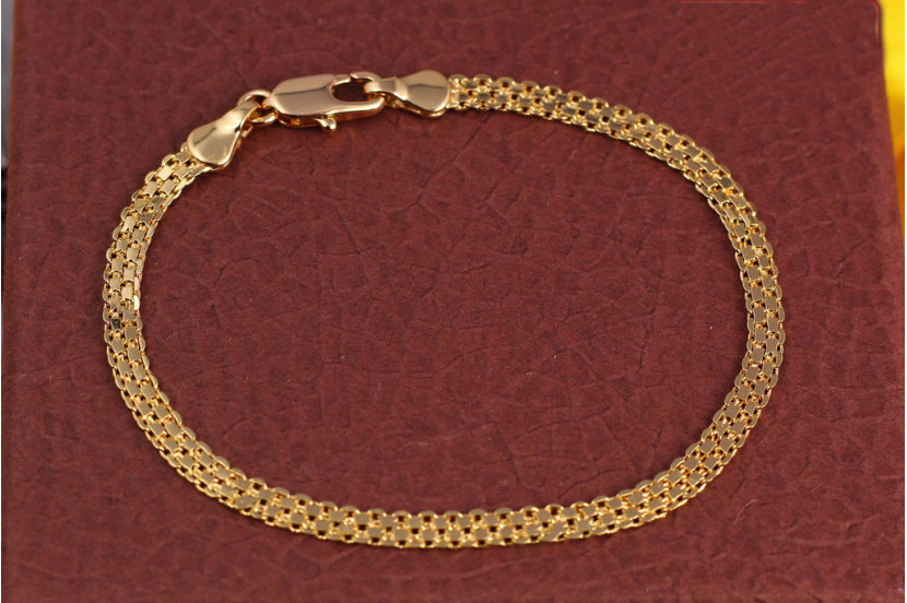 Браслет Xuping Jewelry новий бісмарк 17 см 3.5 мм золотистий