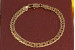 Браслет Xuping Jewelry ромб з огранюванням 21 см 5 мм золотистий