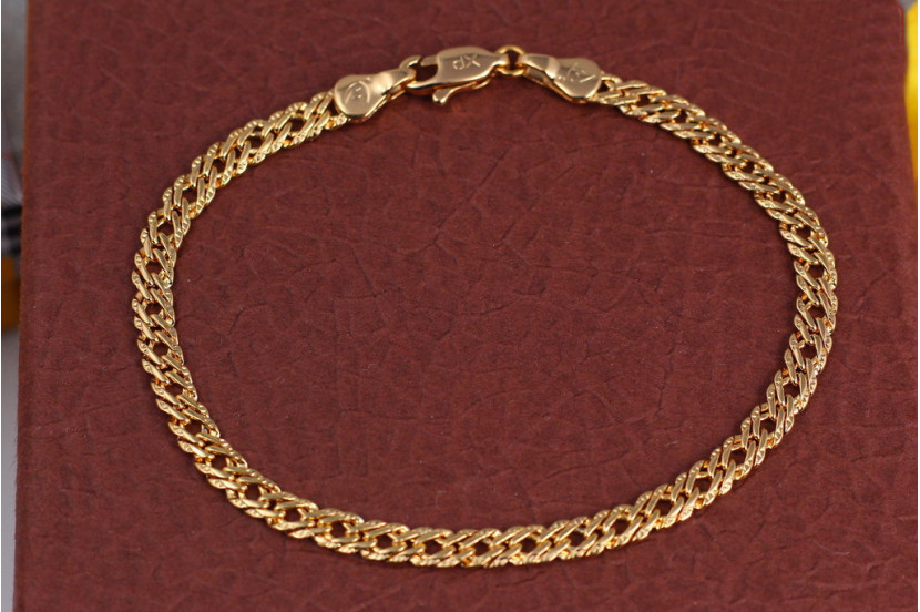 Браслет Xuping Jewelry ромб з огранюванням 19 см 4 мм золотистий