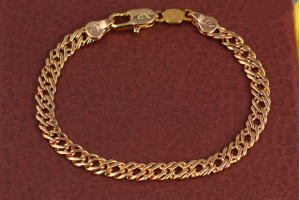 Браслет Xuping Jewelry ромб 19 см 5 мм золотистий