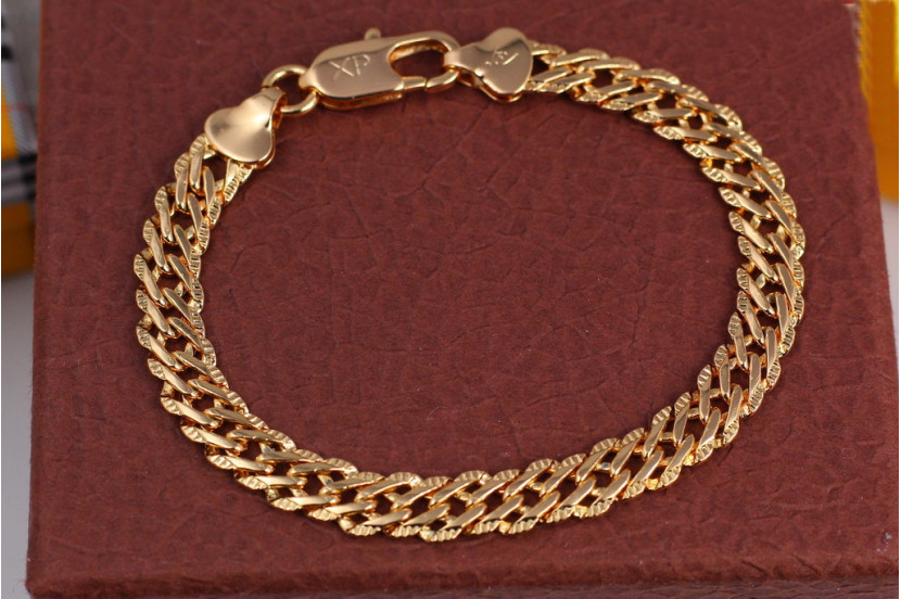 Браслет Xuping Jewelry ромб з огранюванням 19 см 6 мм золотистий