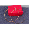 Сережки кільця Хuping Jewelry гладкі 9,5 см золотисті