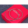 Сережки кільця Xuping Jewelry 5 см сріблясті