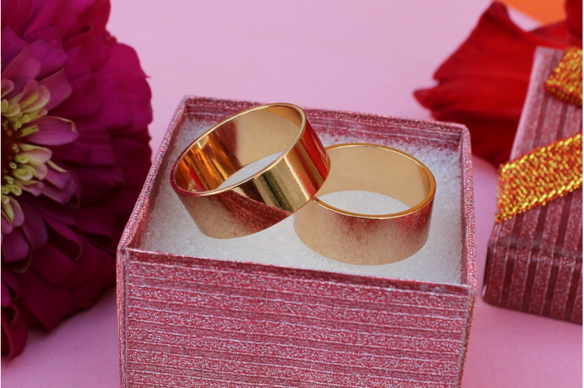 Обручка Xuping Jewelry американка 8 мм р 17 золотиста