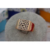 Печатка Xuping Jewelry р 22 квадратна лабіринт золотиста