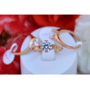 Кільце Xuping Jewelry драбинка з боків з каменем 7 мм р 16 золотисте