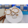 Кільце Xuping Jewelry дитяче хвиля з чорними камінчиками р 12 золотисте