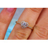 Кільце Xuping Jewelry сердечко з білим каменем дитяче р 14 золотисте