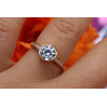 Кільце Xuping Jewelry камінь в обідку 8 мм р 19 золотисте