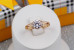 Кільце Xuping Jewelry три смуги тримають фіаніт 7 мм р 18 золотисте
