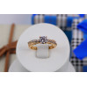 Кільце Xuping Jewelry біля каменю завужені боки р 18 золотисте