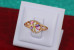 Кільце Xuping Jewelry кущик з різнокольоровими каменями р 16 золотисте