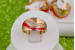 Кільце Xuping Jewelry широке гладке з червоною смугою р 16 золотисте