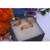 Кільце Xuping Jewelry три хвилястих доріжки з каменів р 19 золотисте