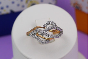 Кільце Xuping Jewelry з родієм загадка р 17 золотисте