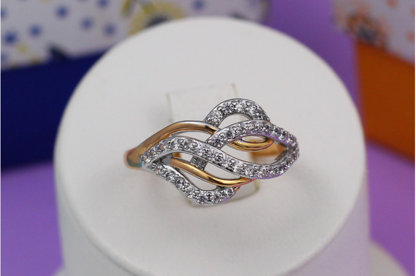 Кільце Xuping Jewelry з родієм загадка р 17 золотисте