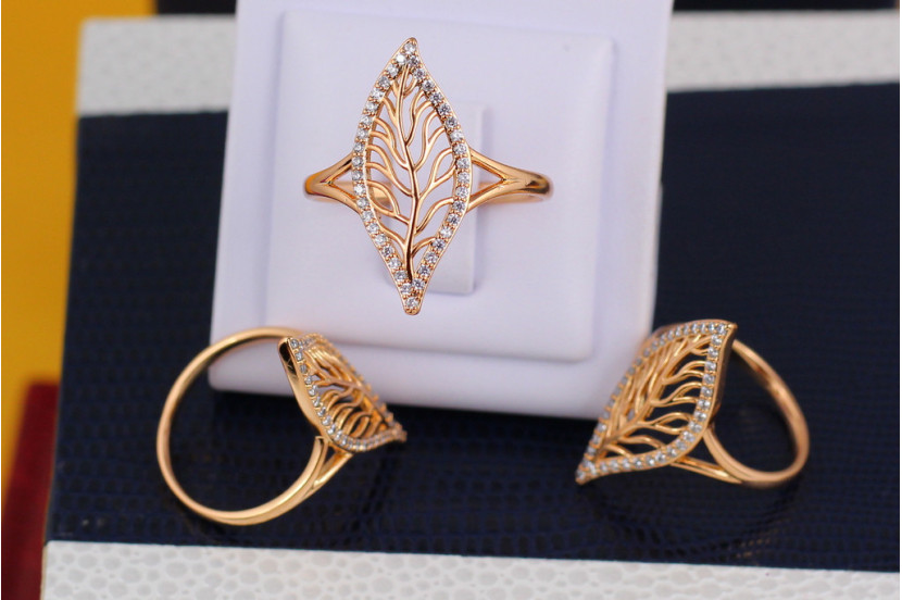 Кільце Xuping Jewelry дерево р 17 золотисте