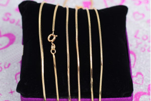 Цепь Xuping Jewelry квадратний жгут 50 см 1,5 мм золотистий