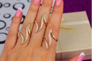 Кільце Xuping Jewelry перстень лілія р16 золотисте