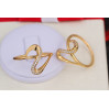 Кільце Xuping Jewelry тонке з камінням двіечка р 17 золотисте
