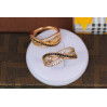 Кільце Xuping Jewelry нескінченність з білими і чорними каменями р 17 золотисте